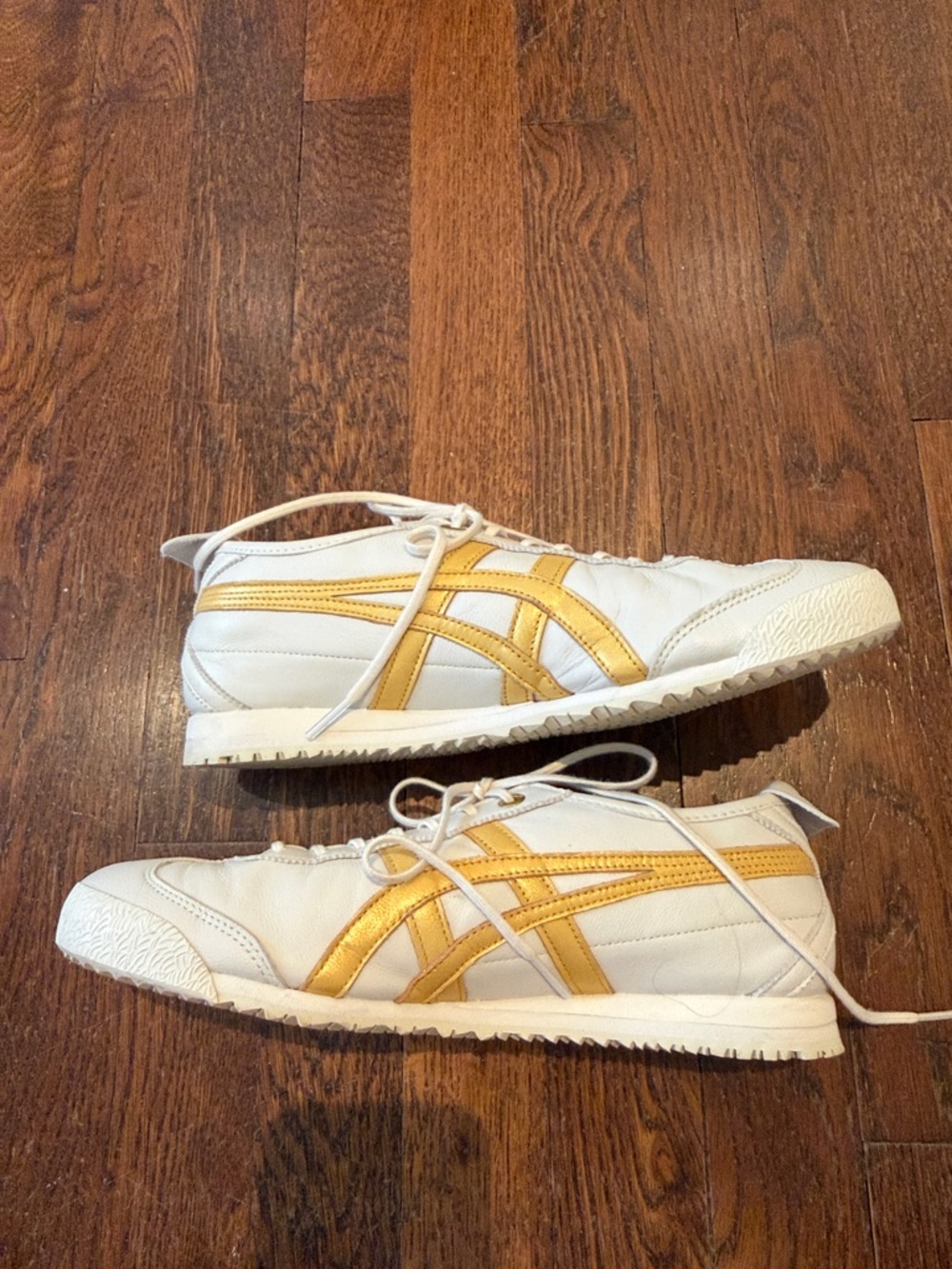 Onitsuka Tiger Mexico 66 Cream/Gold Men’s 7 - Picture 4 of 9